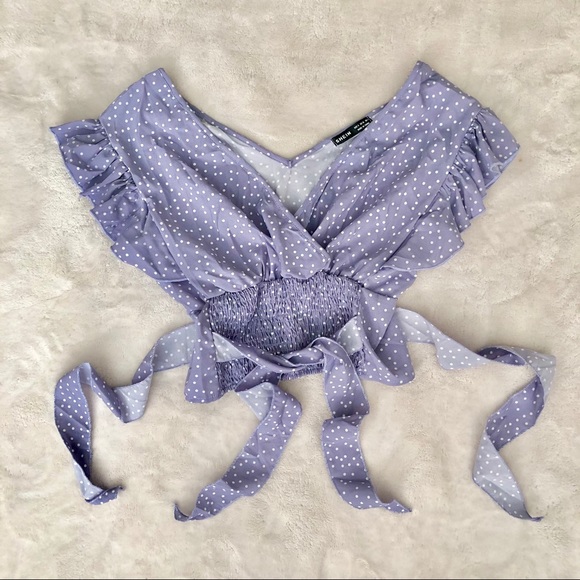 NWOT SHEIN Purple Butterfly Top - Picture 2 of 4